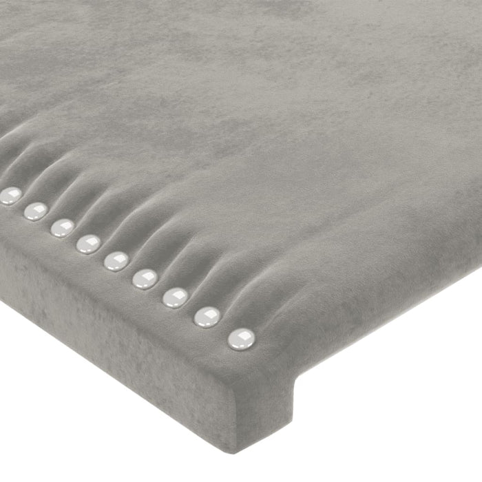 Tăblie de pat cu aripioare gri deschis 93x23x78/88 cm catifea - WALTI WALTI