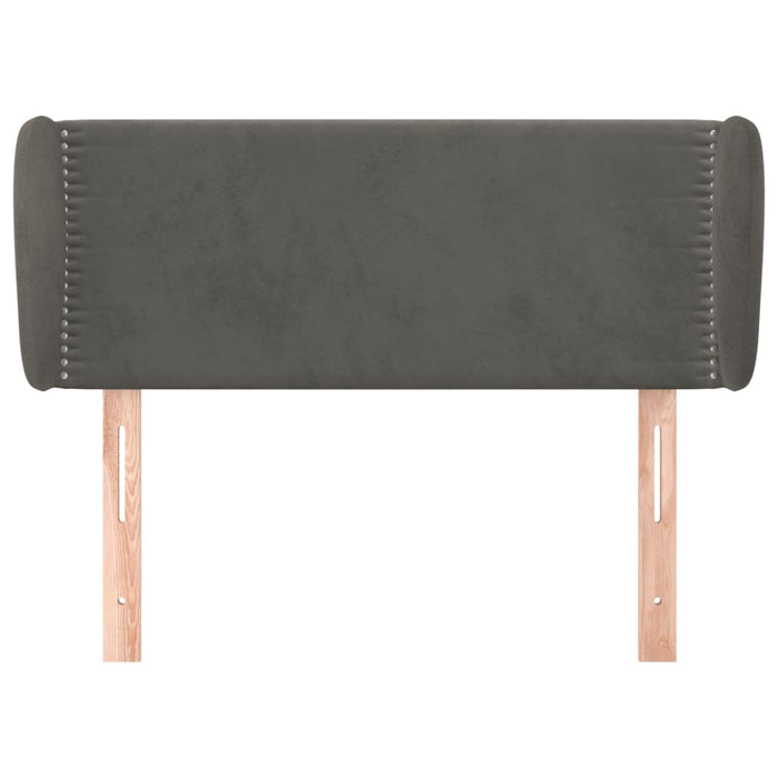 Tăblie de pat cu aripioare gri închis 93x23x78/88 cm catifea - WALTI WALTI