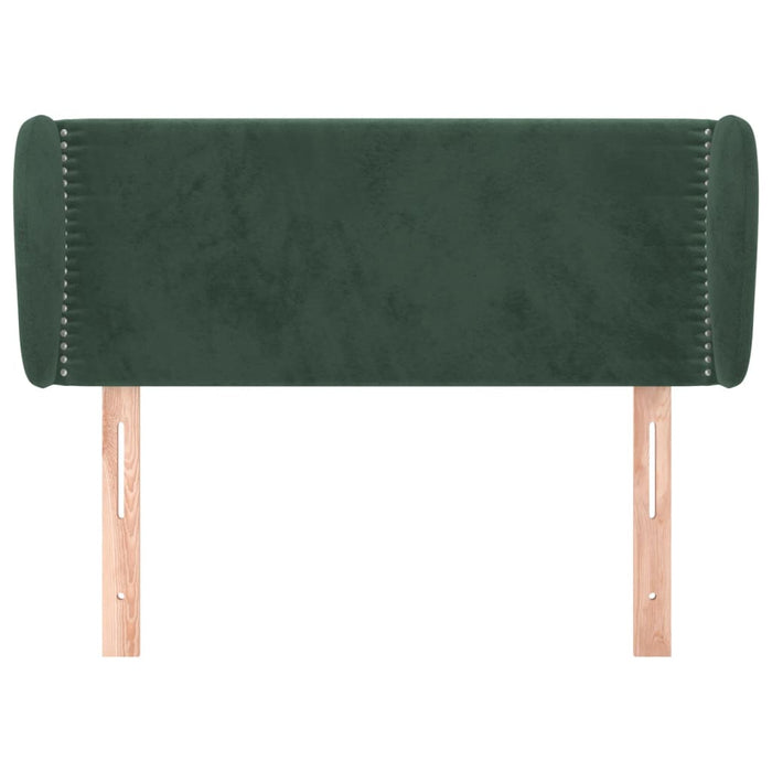 Tăblie de pat cu aripioare verde închis 93x23x78/88 cm catifea - WALTI WALTI