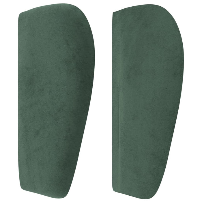 Tăblie de pat cu aripioare verde închis 93x23x78/88 cm catifea - WALTI WALTI