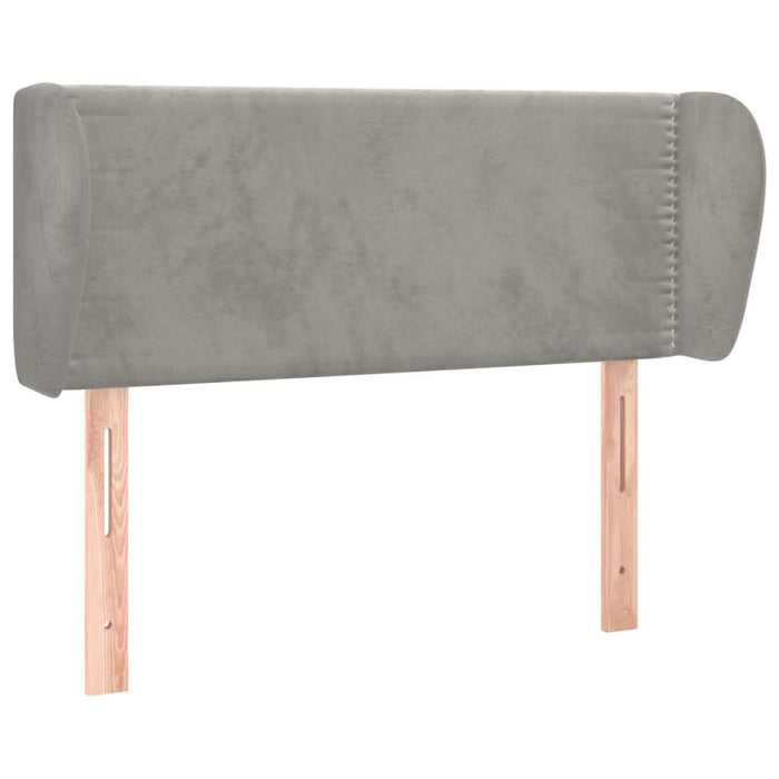 Tăblie de pat cu aripioare gri deschis 103x23x78/88 cm catifea - WALTI WALTI