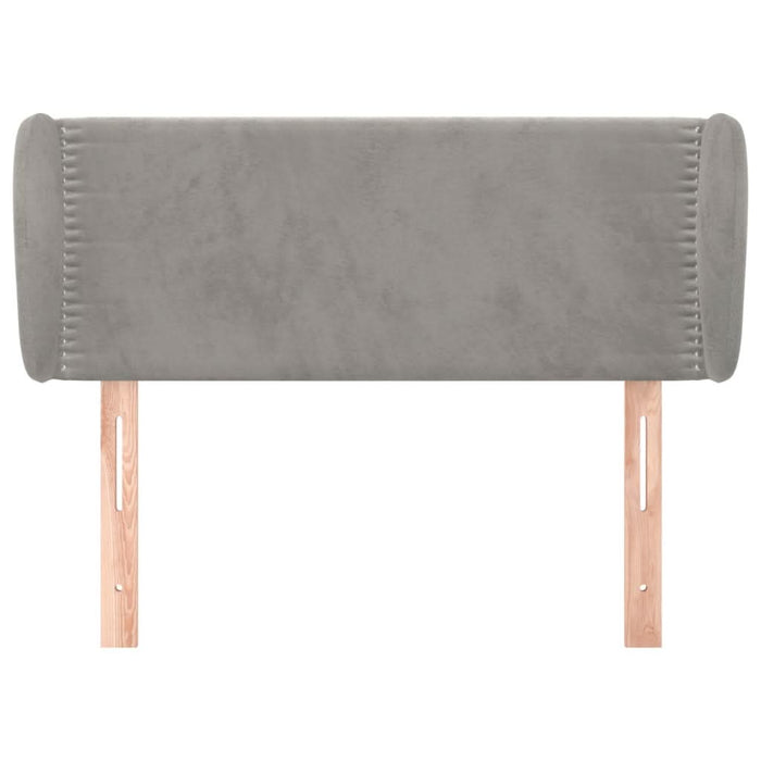 Tăblie de pat cu aripioare gri deschis 103x23x78/88 cm catifea - WALTI WALTI