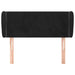 Tăblie de pat cu aripioare negru 103x23x78/88 cm catifea - WALTI WALTI