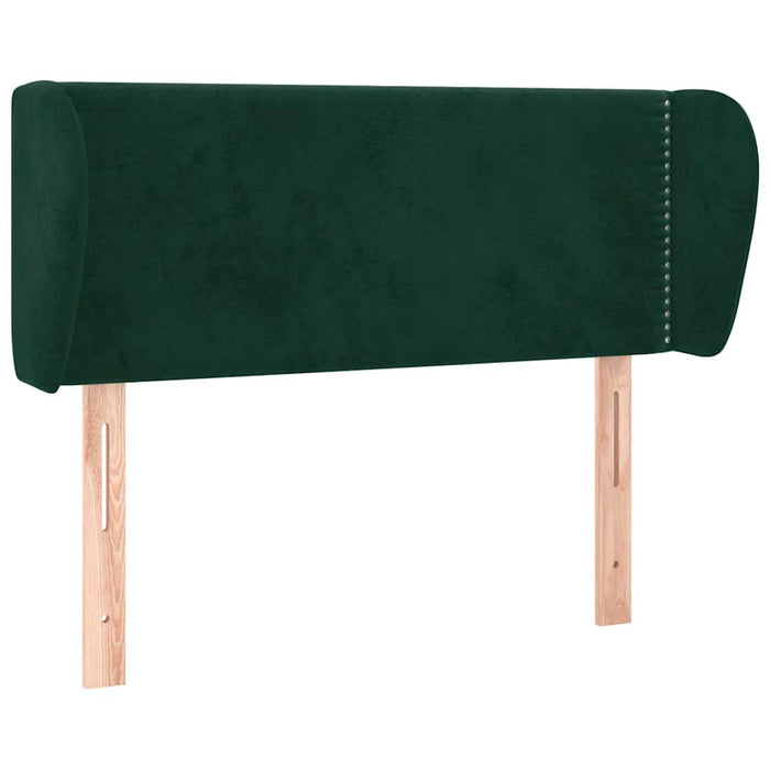 Tăblie de pat cu aripioare verde închis 103x23x78/88 cm catifea - WALTI WALTI