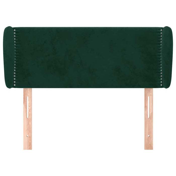 Tăblie de pat cu aripioare verde închis 103x23x78/88 cm catifea - WALTI WALTI