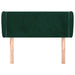Tăblie de pat cu aripioare verde închis 103x23x78/88 cm catifea - WALTI WALTI
