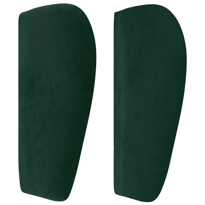 Tăblie de pat cu aripioare verde închis 103x23x78/88 cm catifea - WALTI WALTI
