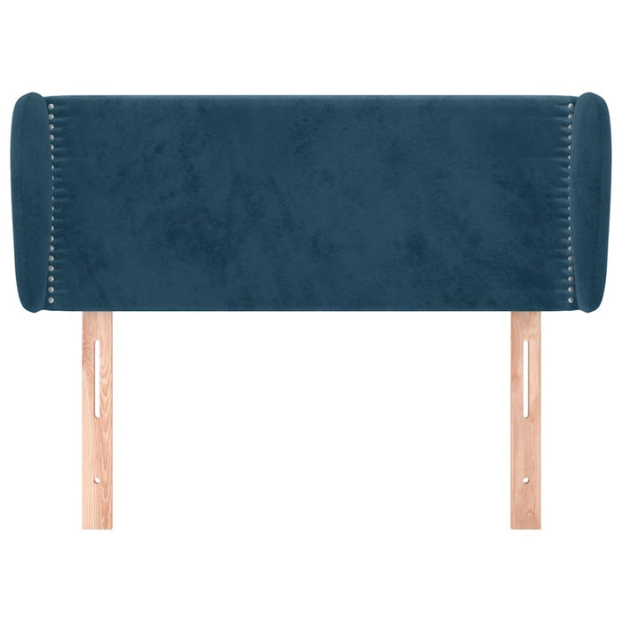 Tăblie pat cu aripioare albastru închis 103x23x78/88 cm catifea - WALTI WALTI