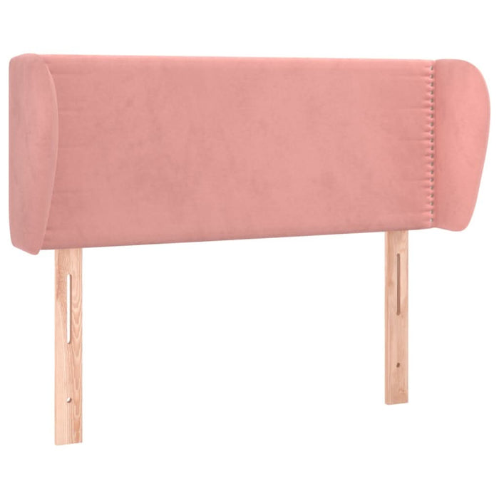 Tăblie de pat cu aripioare roz 103x23x78/88 cm catifea - WALTI WALTI
