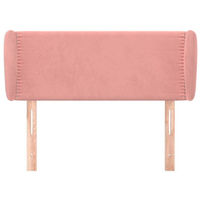 Tăblie de pat cu aripioare roz 103x23x78/88 cm catifea - WALTI WALTI
