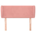 Tăblie de pat cu aripioare roz 103x23x78/88 cm catifea - WALTI WALTI