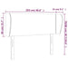 Tăblie de pat cu aripioare roz 103x23x78/88 cm catifea - WALTI WALTI