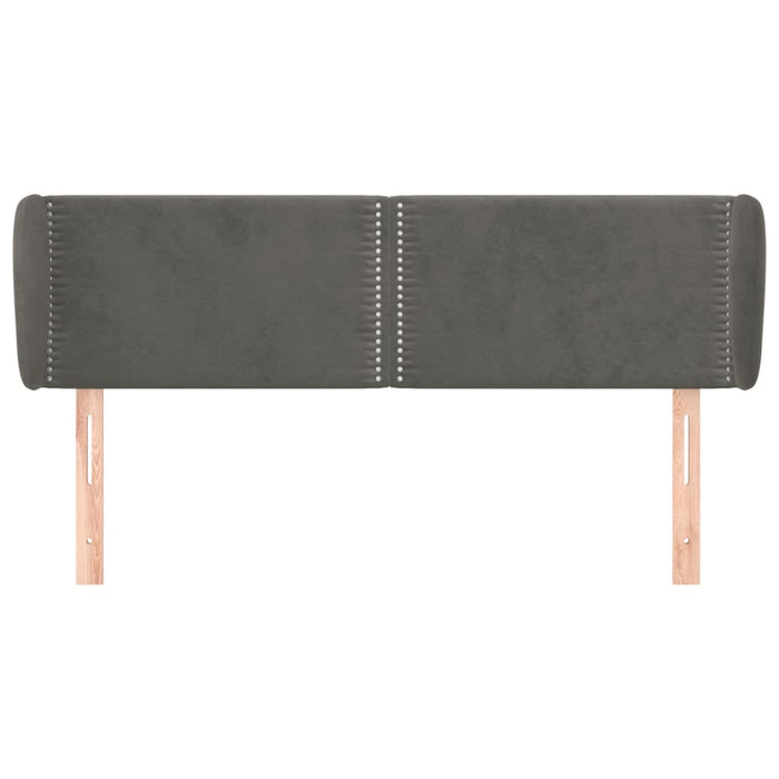 Tăblie de pat cu aripioare gri închis 147x23x78/88 cm catifea - WALTI WALTI