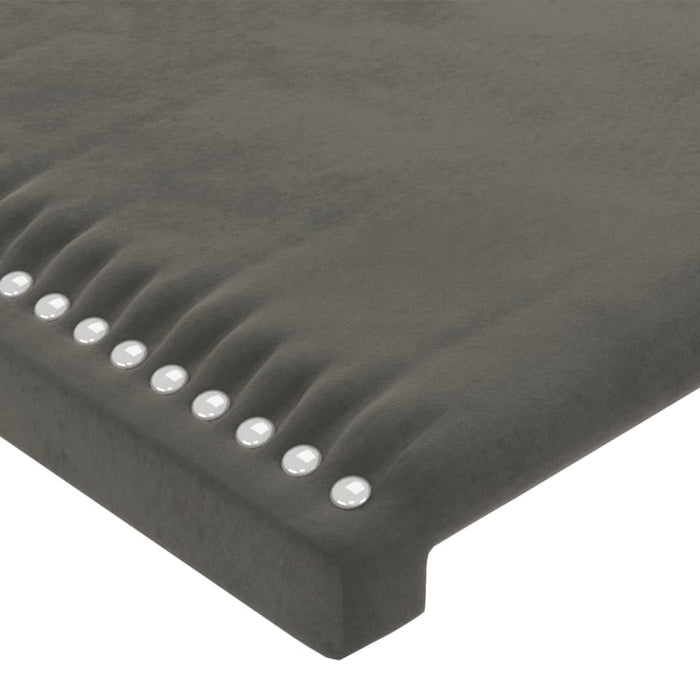 Tăblie de pat cu aripioare gri închis 147x23x78/88 cm catifea - WALTI WALTI