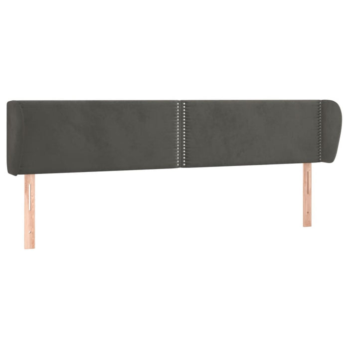 Tăblie de pat cu aripioare gri închis 163x23x78/88 cm catifea - WALTI WALTI