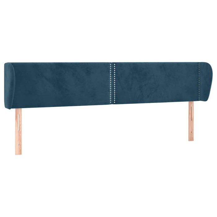 Tăblie pat cu aripioare albastru închis 163x23x78/88 cm catifea - WALTI WALTI