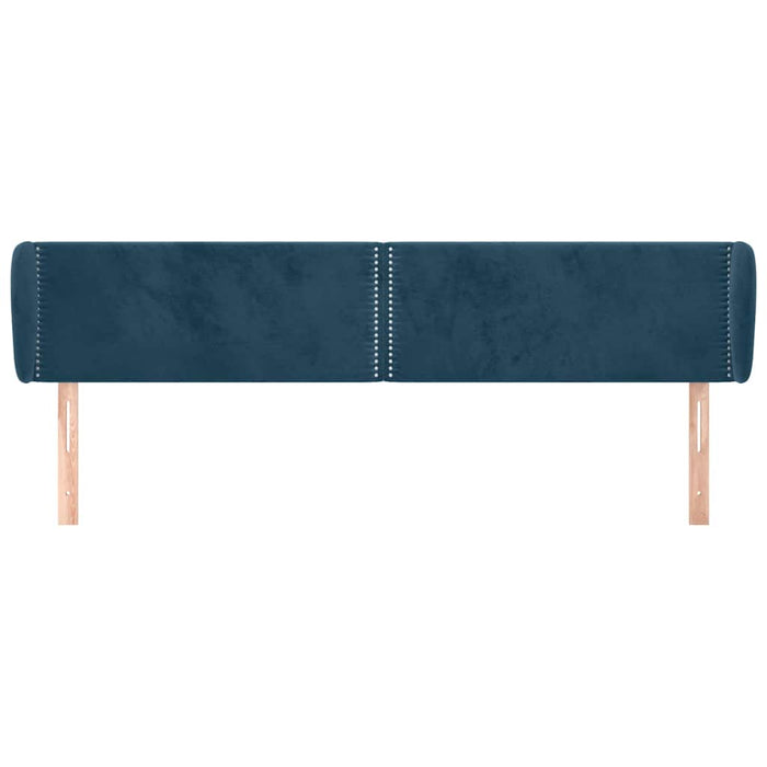 Tăblie pat cu aripioare albastru închis 163x23x78/88 cm catifea - WALTI WALTI