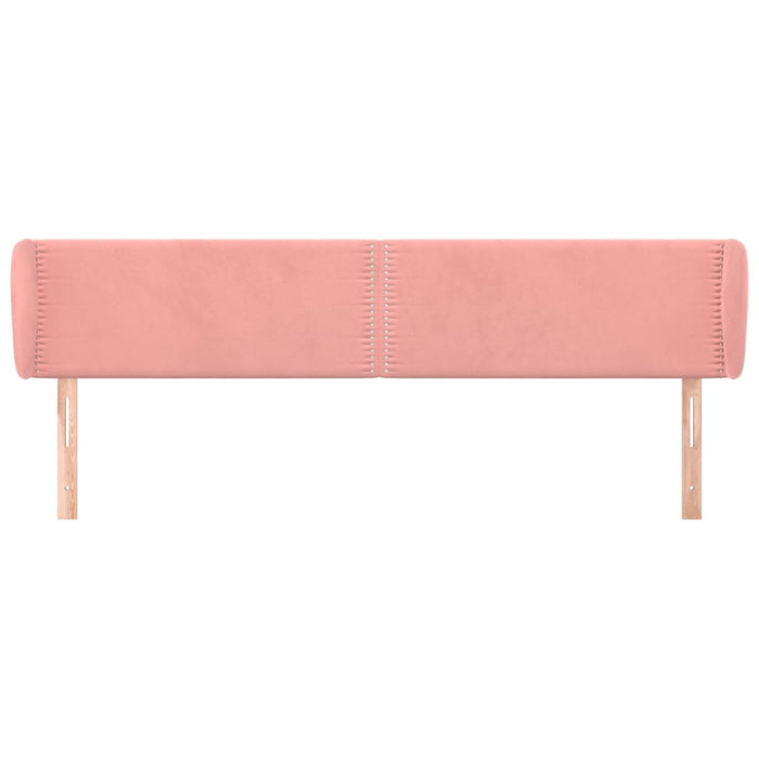 Tăblie de pat cu aripioare roz 163x23x78/88 cm catifea - WALTI WALTI