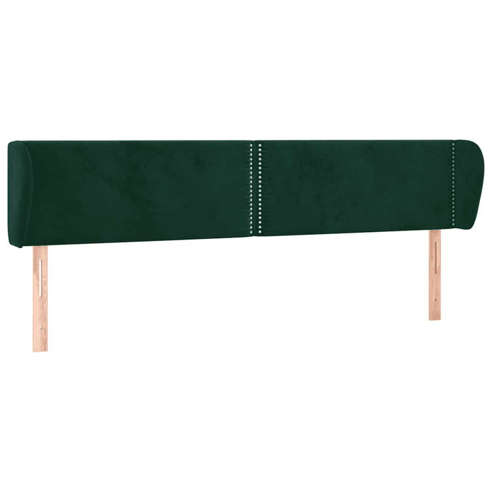 Tăblie de pat cu aripioare verde închis 183x23x78/88 cm catifea - WALTI WALTI