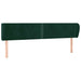 Tăblie de pat cu aripioare verde închis 183x23x78/88 cm catifea - WALTI WALTI