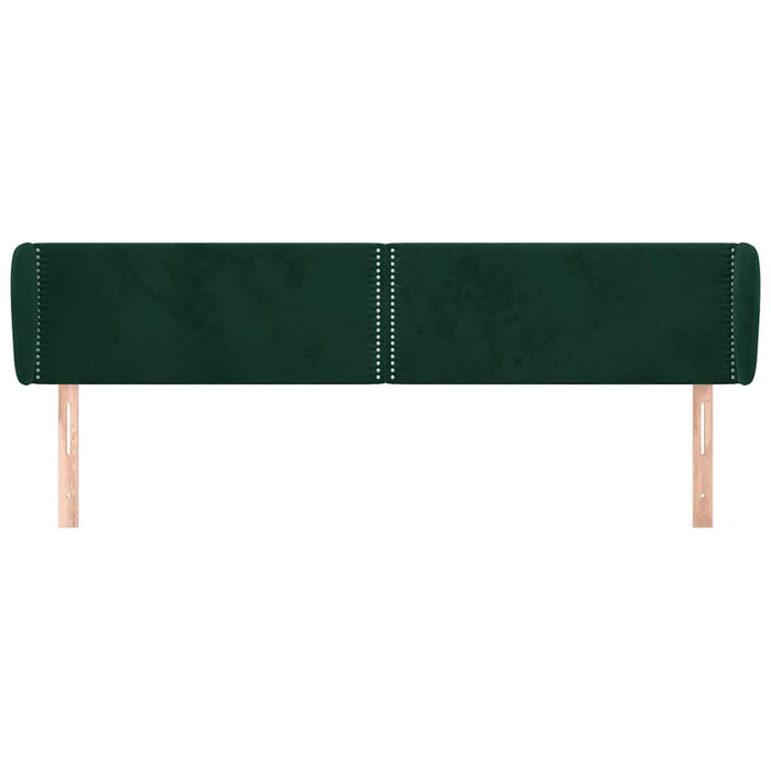 Tăblie de pat cu aripioare verde închis 183x23x78/88 cm catifea - WALTI WALTI