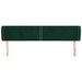 Tăblie de pat cu aripioare verde închis 183x23x78/88 cm catifea - WALTI WALTI