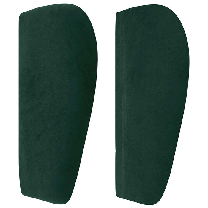 Tăblie de pat cu aripioare verde închis 183x23x78/88 cm catifea - WALTI WALTI