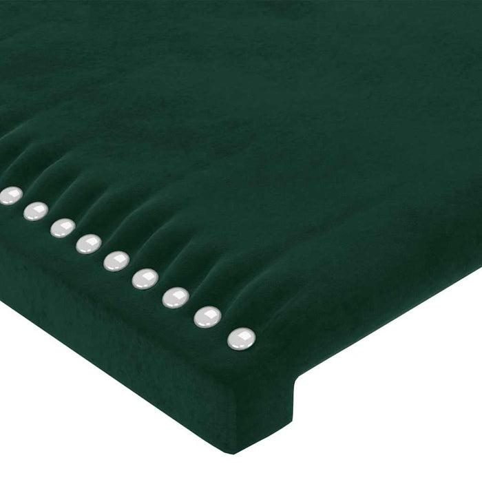 Tăblie de pat cu aripioare verde închis 183x23x78/88 cm catifea - WALTI WALTI