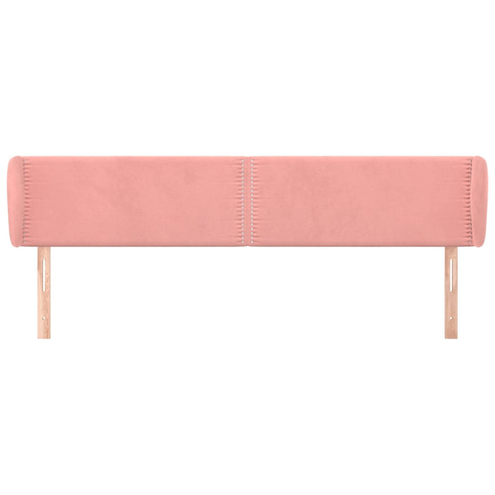 Tăblie de pat cu aripioare roz 183x23x78/88 cm catifea - WALTI WALTI
