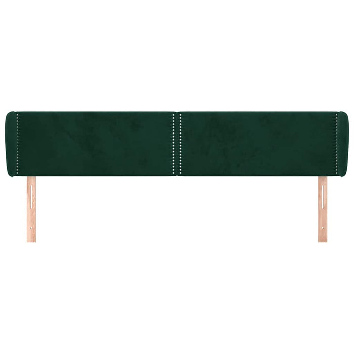 Tăblie de pat cu aripioare verde închis 203x23x78/88 cm catifea - WALTI WALTI