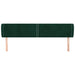 Tăblie de pat cu aripioare verde închis 203x23x78/88 cm catifea - WALTI WALTI