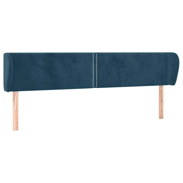 Tăblie pat cu aripioare albastru închis 203x23x78/88 cm catifea - WALTI WALTI
