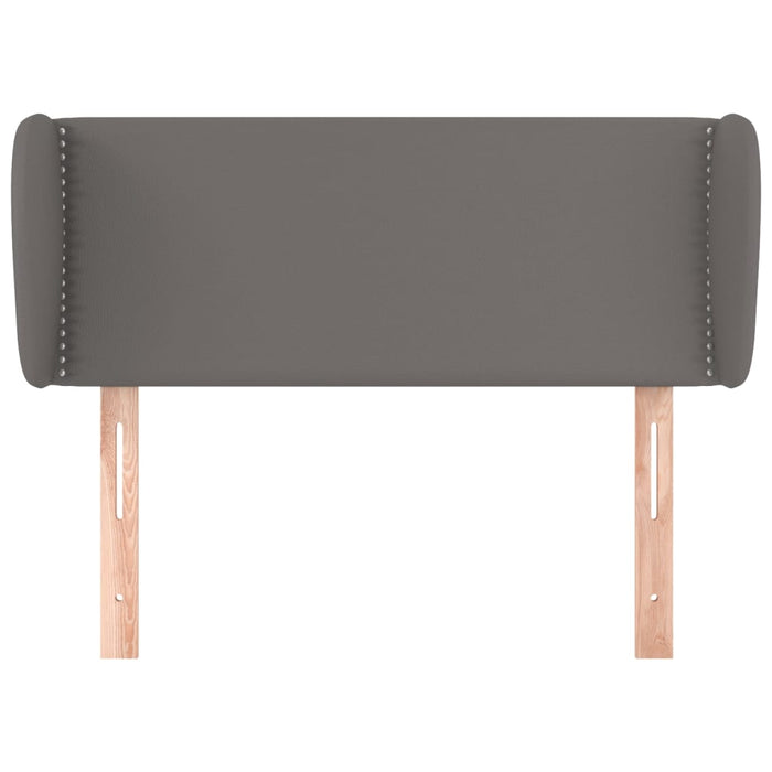 Tăblie de pat cu aripioare gri 83x23x78/88 cm piele ecologică WALTI
