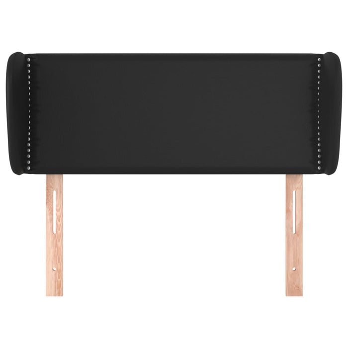 Tăblie de pat cu aripioare negru 93x23x78/88 cm piele ecologică - WALTI WALTI