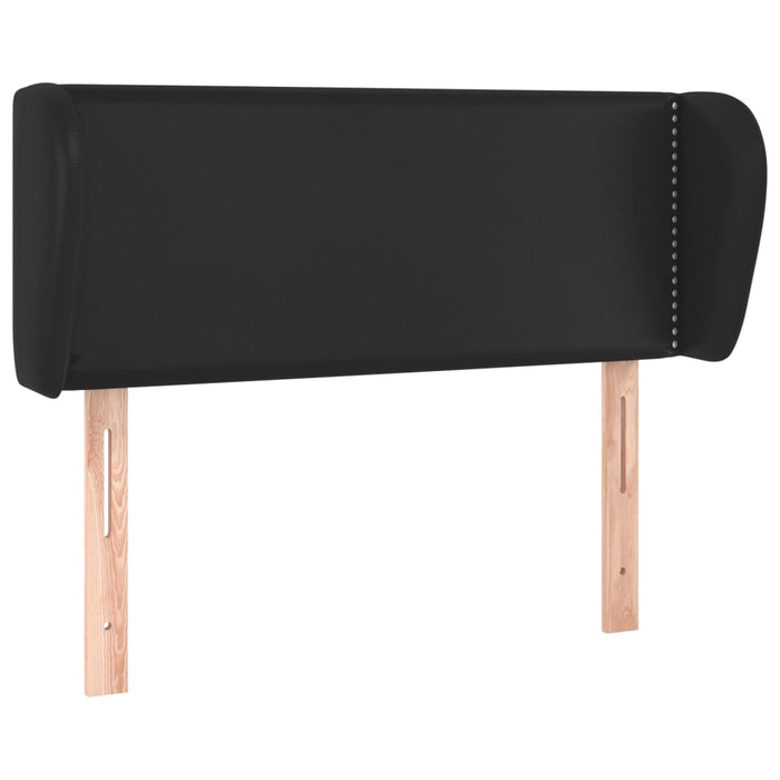 Tăblie de pat cu aripioare negru 103x23x78/88cm piele ecologică - WALTI WALTI