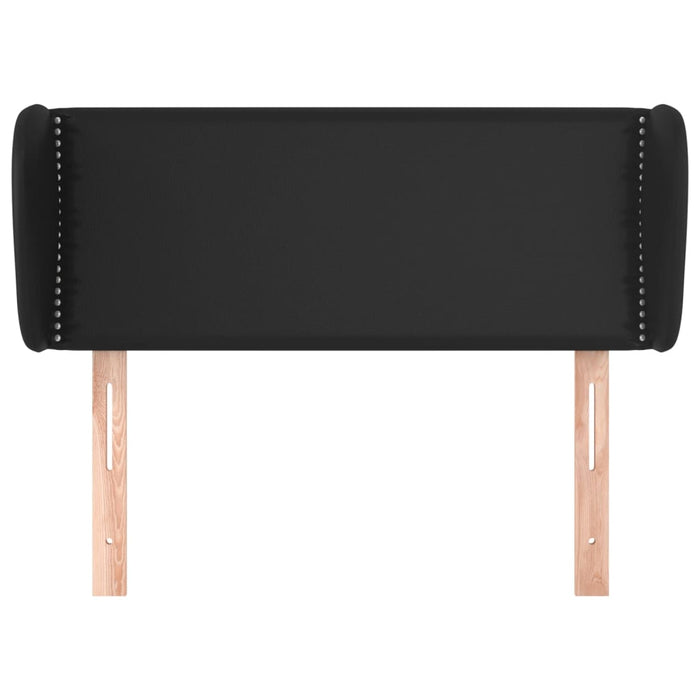 Tăblie de pat cu aripioare negru 103x23x78/88cm piele ecologică - WALTI WALTI