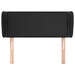Tăblie de pat cu aripioare negru 103x23x78/88cm piele ecologică - WALTI WALTI