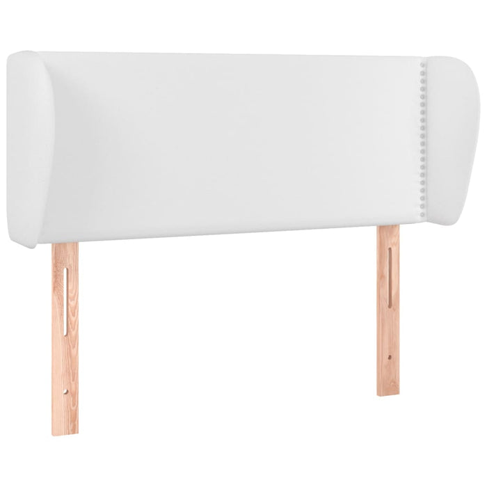 Tăblie de pat cu aripioare alb 103x23x78/88 cm piele ecologică - WALTI WALTI
