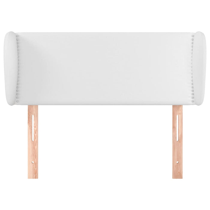 Tăblie de pat cu aripioare alb 103x23x78/88 cm piele ecologică - WALTI WALTI
