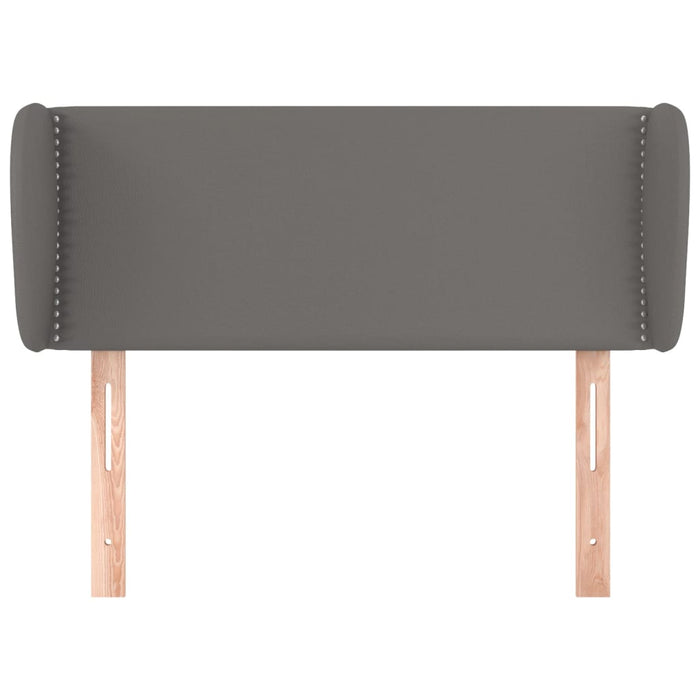 Tăblie de pat cu aripioare gri 103x23x78/88 cm piele ecologică - WALTI WALTI
