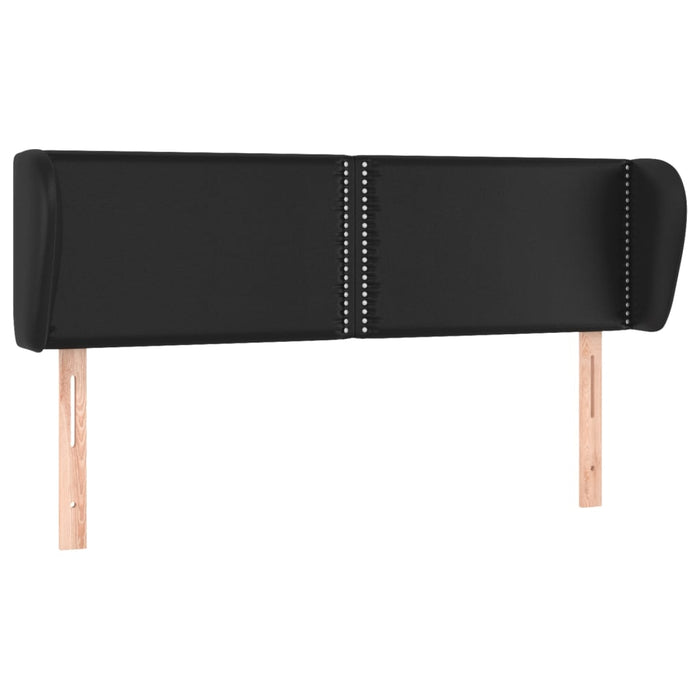 Tăblie de pat cu aripioare negru 147x23x78/88cm piele ecologică - WALTI WALTI