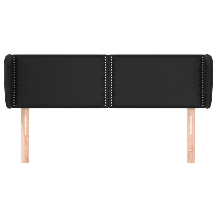 Tăblie de pat cu aripioare negru 147x23x78/88cm piele ecologică - WALTI WALTI
