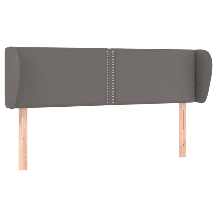 Tăblie de pat cu aripioare gri 147x23x78/88 cm piele ecologică - WALTI WALTI