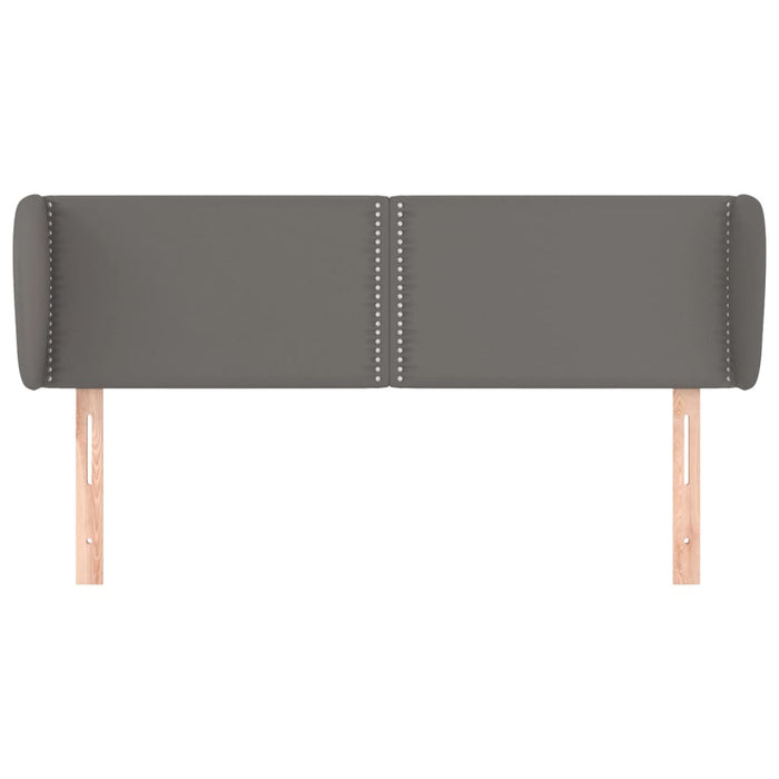 Tăblie de pat cu aripioare gri 147x23x78/88 cm piele ecologică - WALTI WALTI