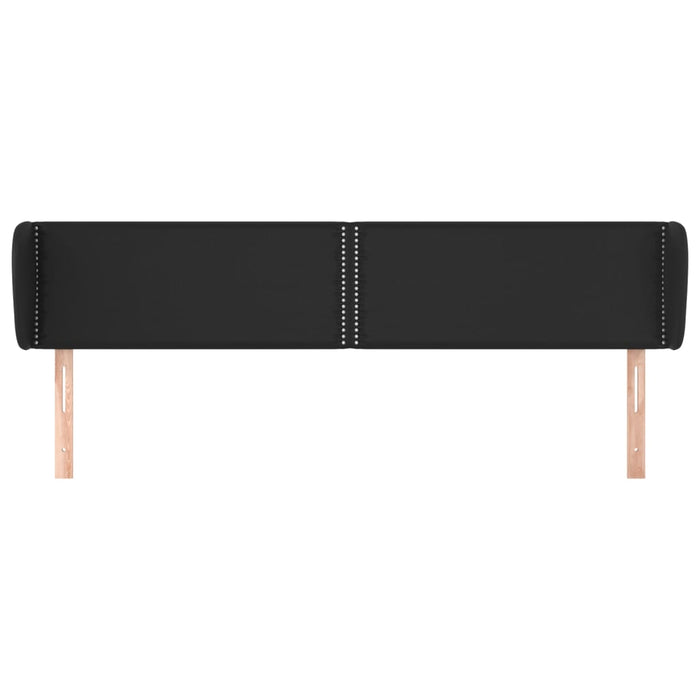 Tăblie de pat cu aripioare negru 183x23x78/88cm piele ecologică - WALTI WALTI