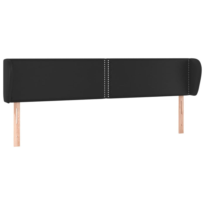 Tăblie de pat cu aripioare negru 203x23x78/88cm piele ecologică - WALTI WALTI