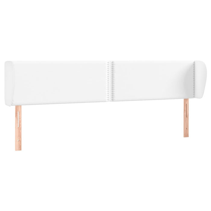 Tăblie de pat cu aripioare alb 203x23x78/88 cm piele ecologică - WALTI WALTI