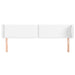 Tăblie de pat cu aripioare alb 203x23x78/88 cm piele ecologică - WALTI WALTI