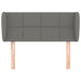 Tăblie de pat cu aripioare gri închis 83x23x78/88 cm textil - WALTI WALTI