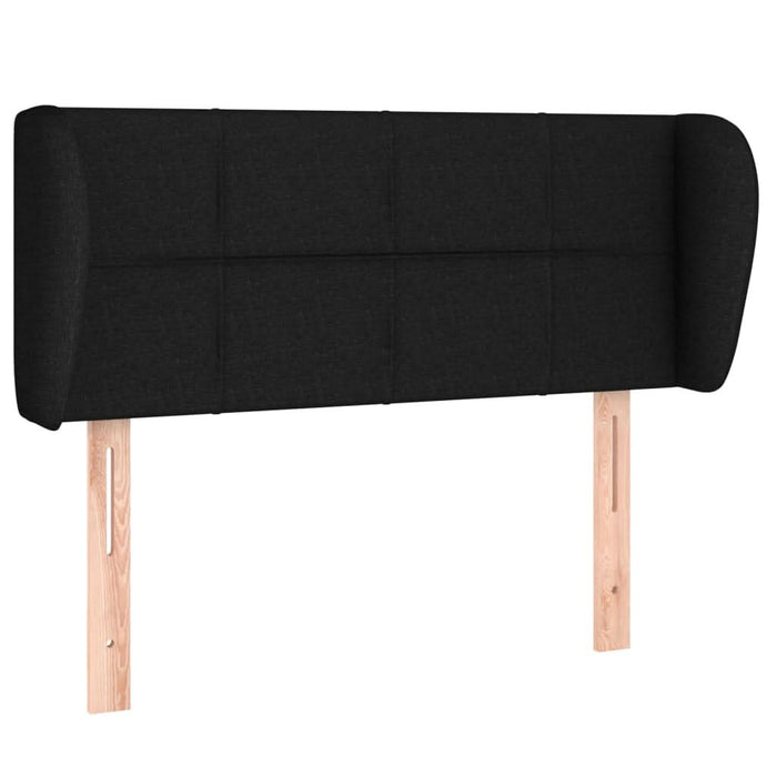 Tăblie de pat cu aripioare negru 83x23x78/88 cm material textil - WALTI WALTI